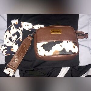 Wrangler Brown and White Men's Crossbody Bag